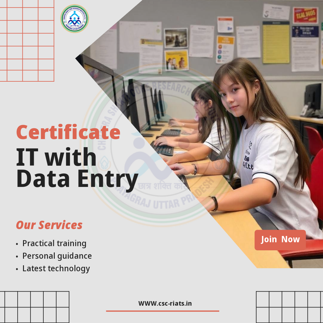 Certificate in IT with Data Entry